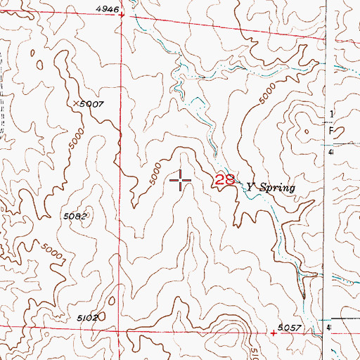 Topographic Map of Simmons Number Two Mine, WY