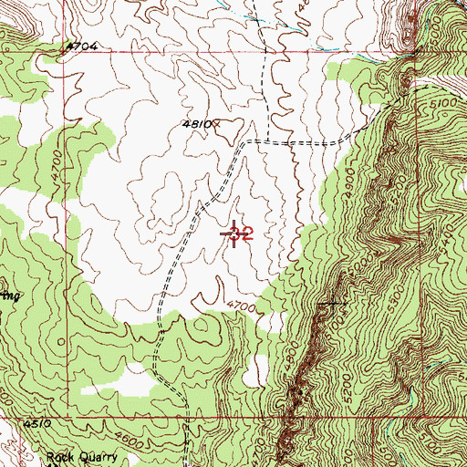 Topographic Map of Lak Reservoir Area Number Three Mine, WY