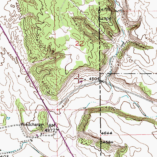 Topographic Map of Raby Pit, WY