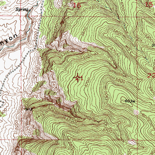 Topographic Map of Sheldon Canyon Mine, WY