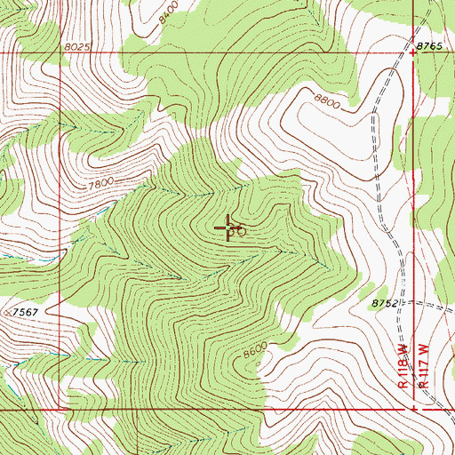 Topographic Map of Tunp Range Number Three Mine, WY
