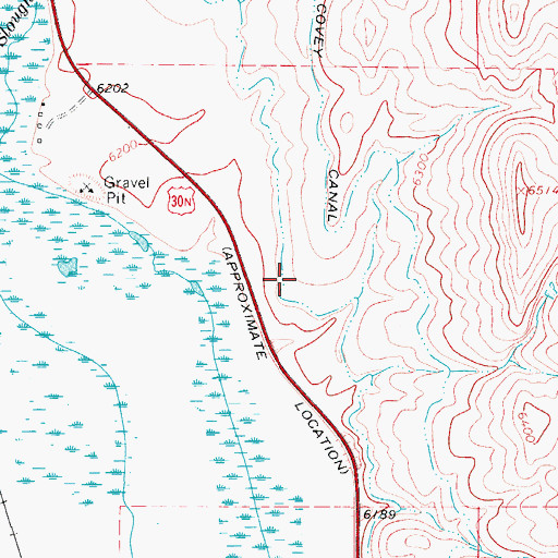 Topographic Map of Tunp Range Number One Mine, WY