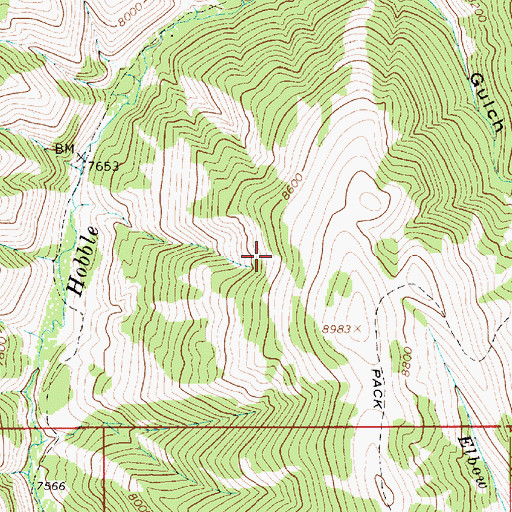 Topographic Map of Griggs Mine, WY