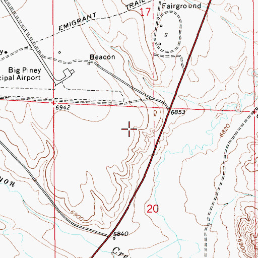 Topographic Map of Airport Pit, WY