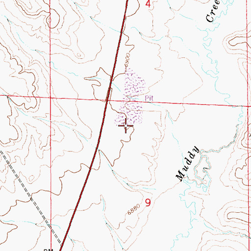 Topographic Map of New Five Mile Pit, WY