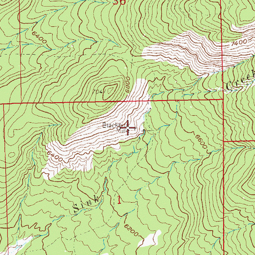 Topographic Map of Blackbird Mine, CO