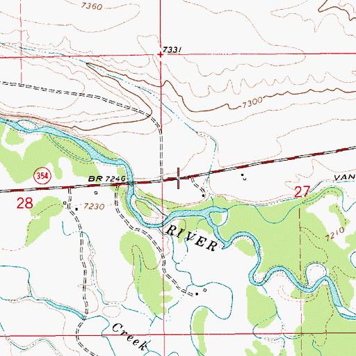 Topographic Map of Alexander Pit, WY