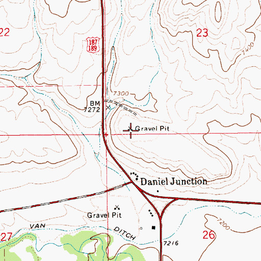 Topographic Map of Wye Pit, WY