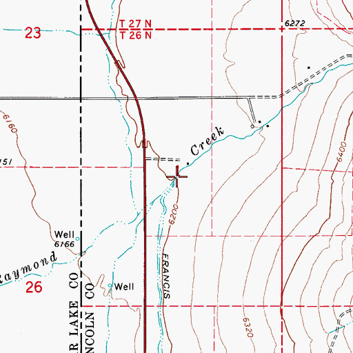 Topographic Map of Price and Thomas Claims, WY
