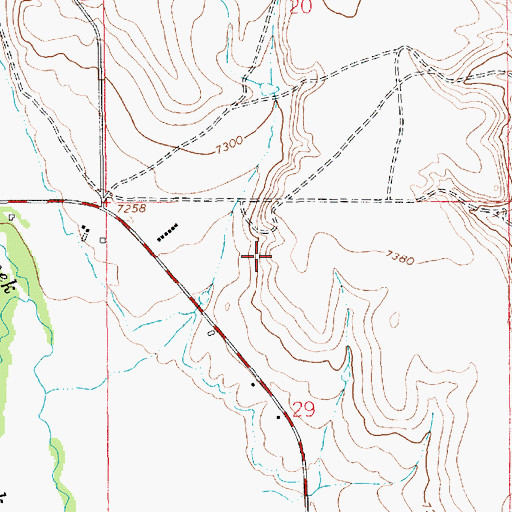 Topographic Map of Freds Hill Pit, WY