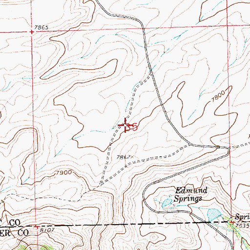 Topographic Map of Oregon Buttes Area Mine, WY