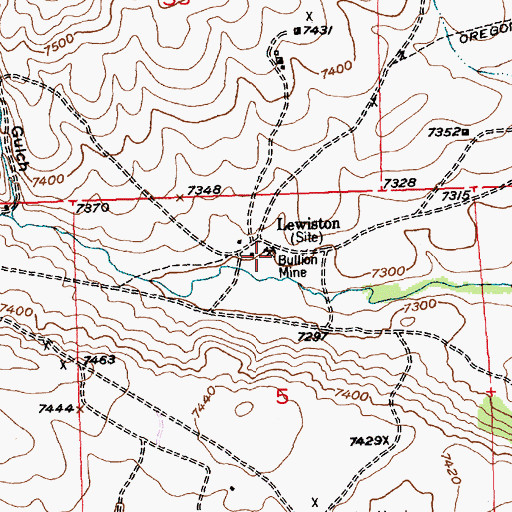 Topographic Map of Metterling Prospect, WY