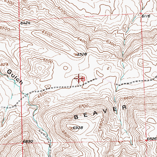 Topographic Map of Two C Number One Mine, WY