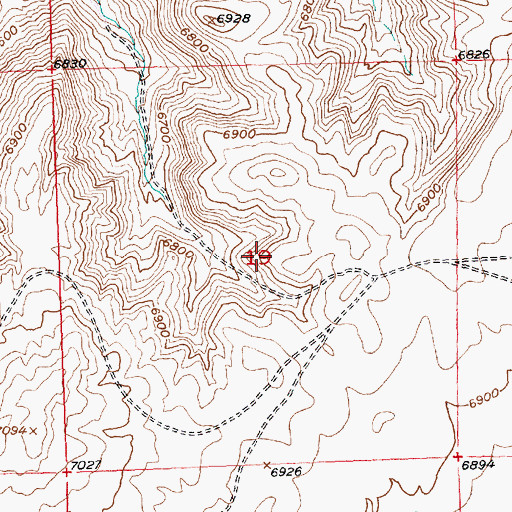 Topographic Map of Beaver Creek Deposit, WY