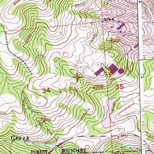 Topographic Map of Atlantic City Iron Mine, WY