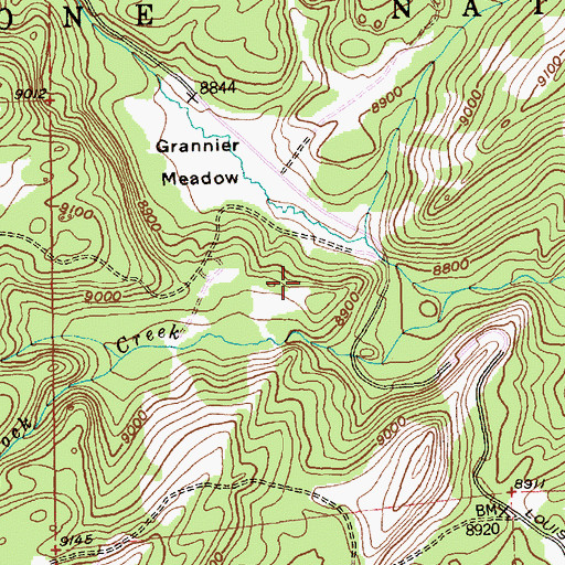 Topographic Map of Abernathy Claim, WY