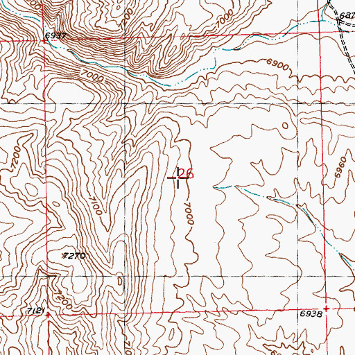 Topographic Map of Cheyenne Strip Mine, WY