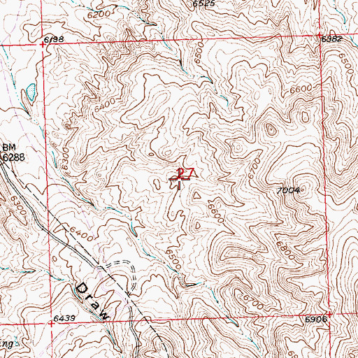 Topographic Map of Zelda Mine, WY