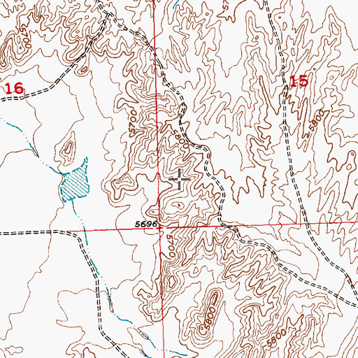 Topographic Map of Marion Claim, WY