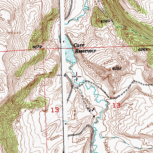 Topographic Map of Noble Ranch Mine, WY