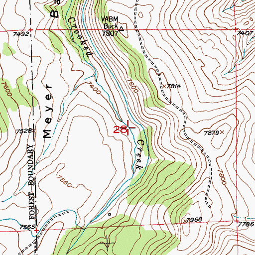Topographic Map of Table Mountain Number One Mine, WY