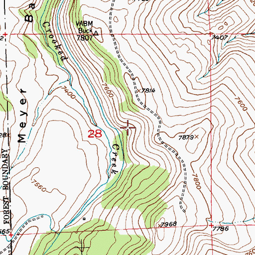 Topographic Map of Table Mountain Number Two Mine, WY