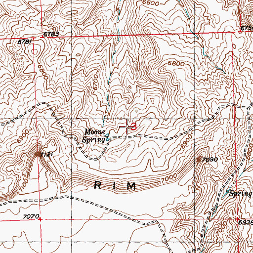 Topographic Map of Coohow Number One Mine, WY