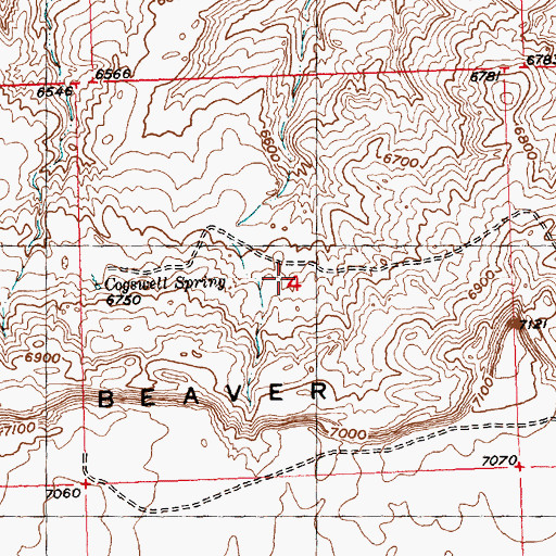Topographic Map of Groveland Number One Mine, WY