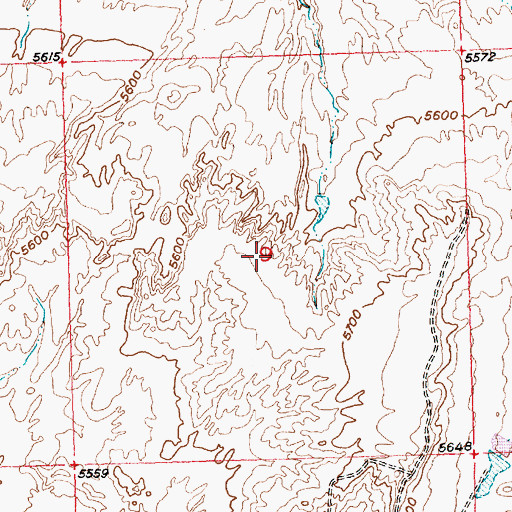 Topographic Map of Blue Star Number Twenty Mine, WY