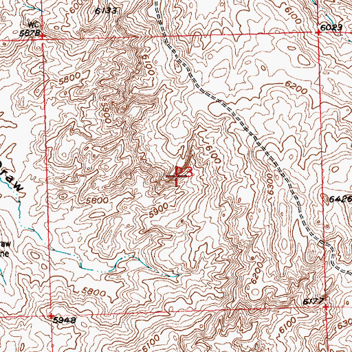 Topographic Map of Jonebell Number Ten Mine, WY
