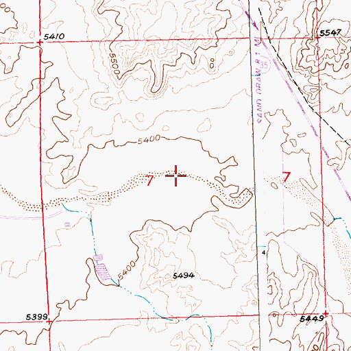 Topographic Map of Claim Number One Mine, WY