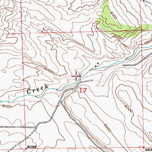 Topographic Map of Lander Area Number Two Mine, WY