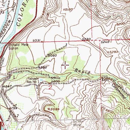 Topographic Map of Go Boy Mine, CO