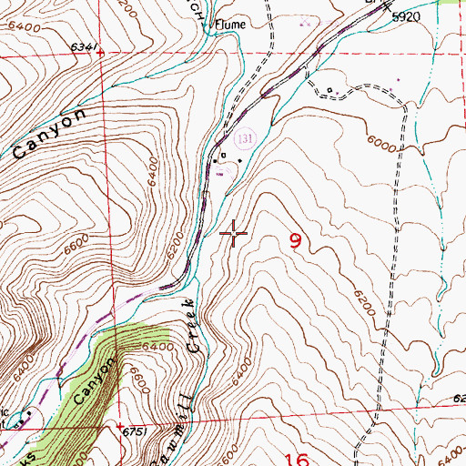 Topographic Map of Sinks Canyon Mine, WY