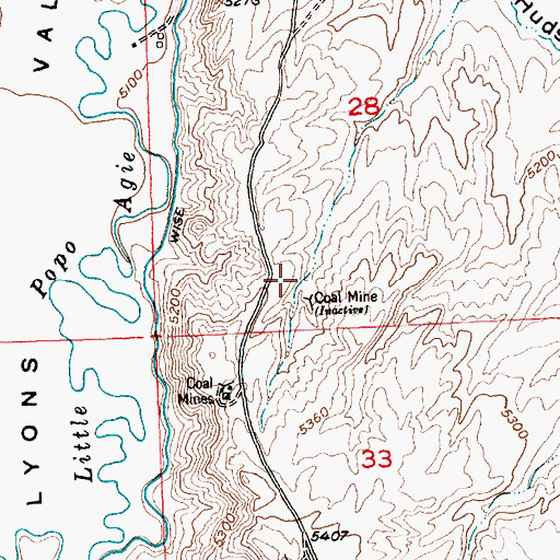 Topographic Map of Concetta Palicichio Mine, WY