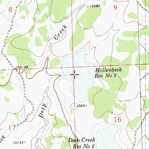 Topographic Map of Hollenbeck Reservoir Number Two, CO