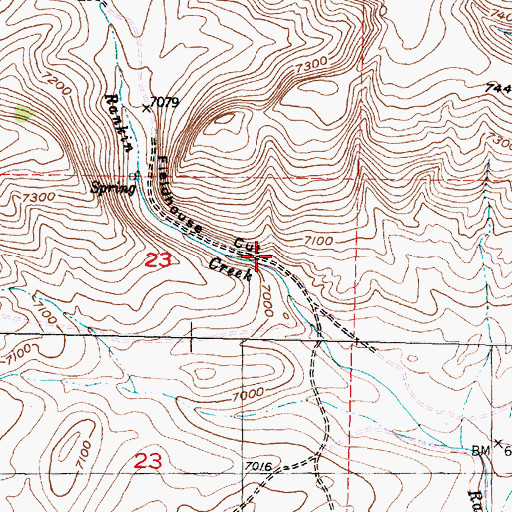 Topographic Map of Field House Mine, WY