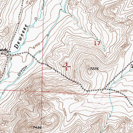 Topographic Map of Kronkneit Mine, WY