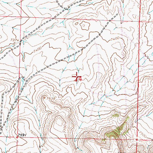 Topographic Map of Jayhawk Mine, WY