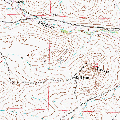 Topographic Map of Valley View Mine, WY