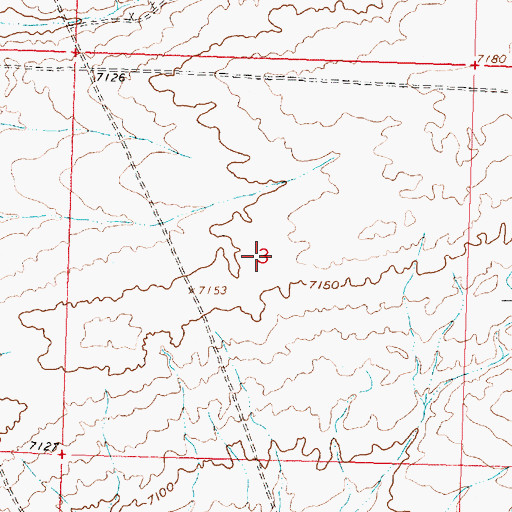 Topographic Map of Gamma Ray Mine, WY
