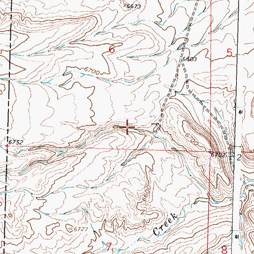 Topographic Map of Muddy Gap Mine, WY