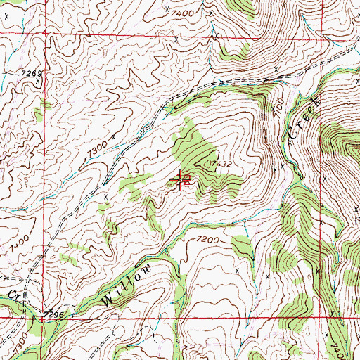 Topographic Map of Bebe Claims, WY