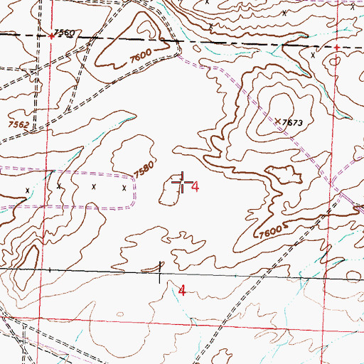 Topographic Map of Sandy Number One Mine, WY