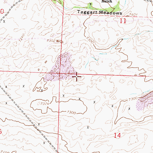 Topographic Map of Big Eagle Mine, WY