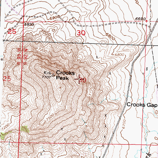 Topographic Map of J.J Claims Number Four Mine, WY