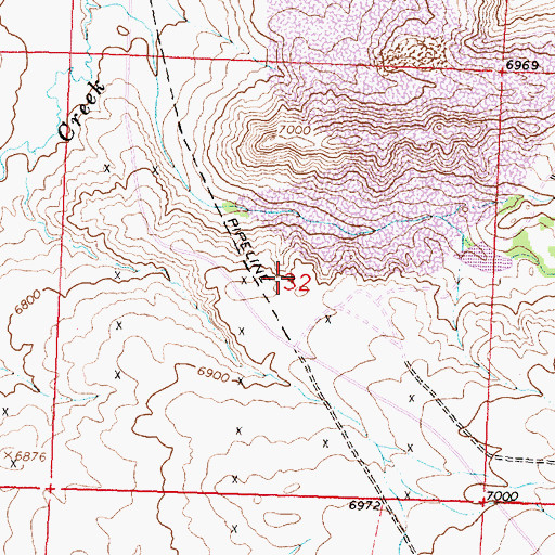Topographic Map of McIntosh Pit, WY