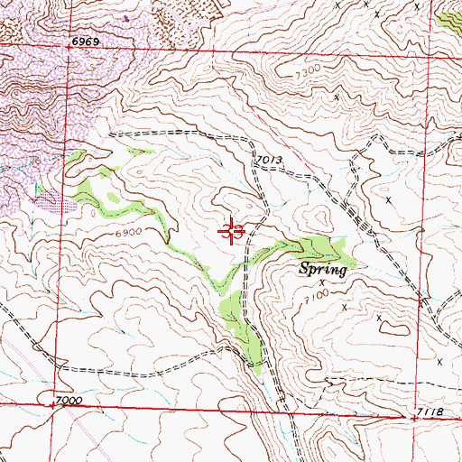 Topographic Map of McThomas Number Two Mine, WY