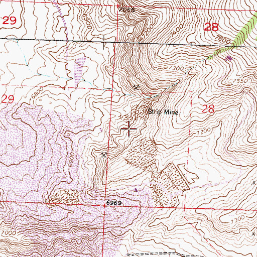 Topographic Map of Sun Number Three P Sundog Number Two Mine, WY