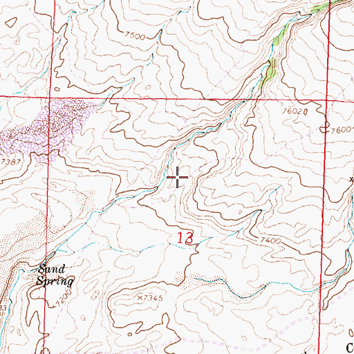 Topographic Map of B Seventeen-Eighteen Mine, WY